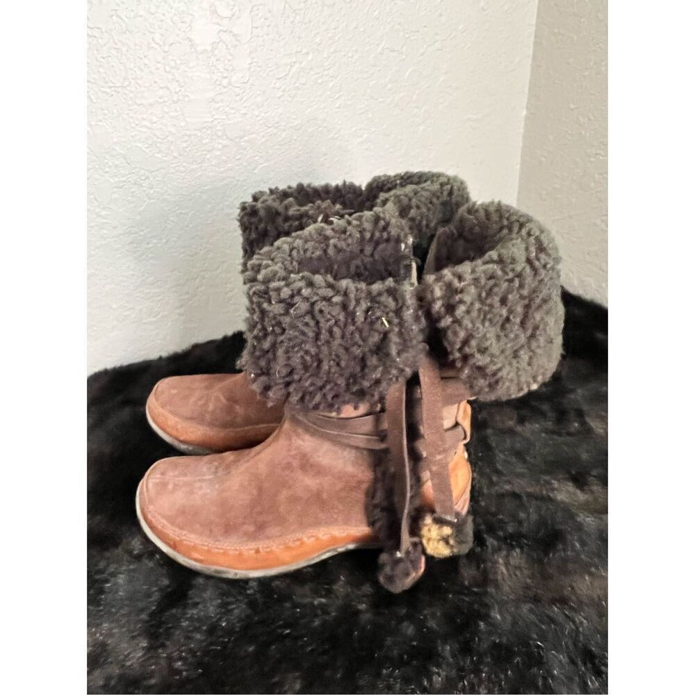 The North Face Isabel II Winter Boots Women’s Size 6 Brown Leather Side Zip